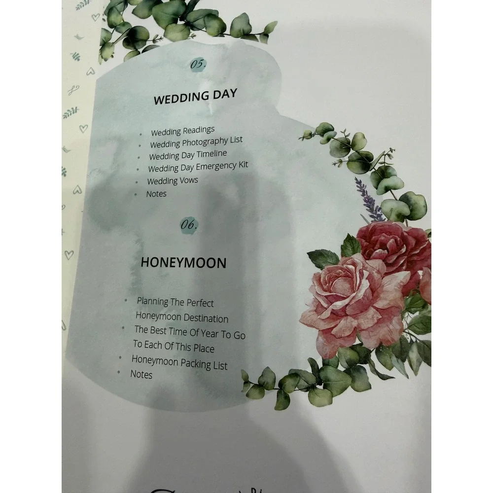 KLL Direct Our Wedding Planner Floral Hardcover Spiral Organizer with Gift Box